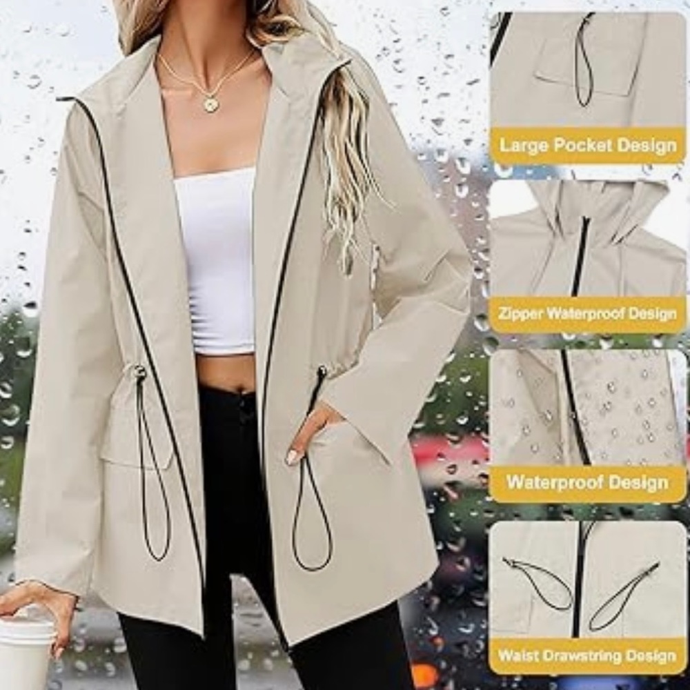 PESION Women's Waterproof Raincoat